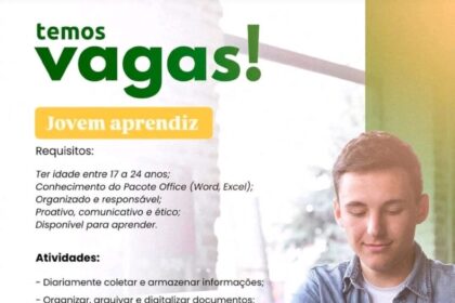 Vaga para Jovem Aprendiz