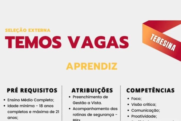 Vaga para Jovem Aprendiz
