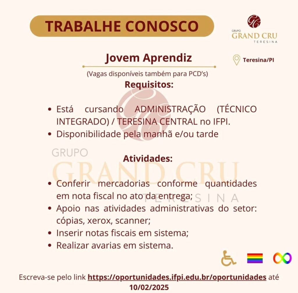 Vaga para Jovem Aprendiz