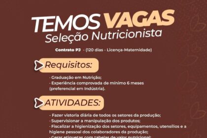 Vaga para Nutricionista