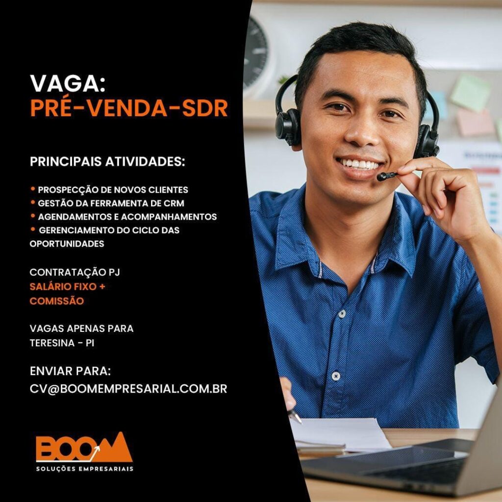 Vaga para Pré-Venda-SDR