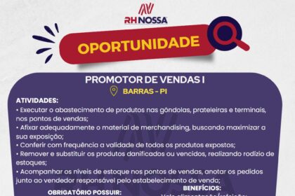 Vaga para Promotor de Vendas I em Barras