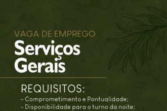 Vaga para Serviços Gerais