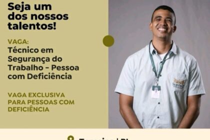 Vaga para Técnico em Segurança do Trabalho (PCD)