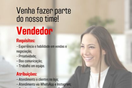 Vaga para Vendedor