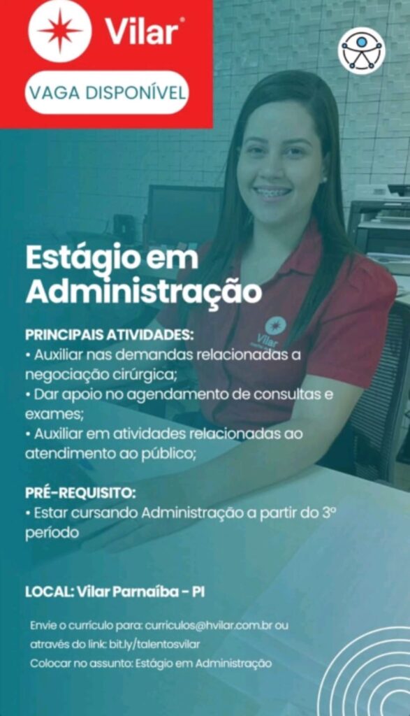 Vaga de Estágio para Administração