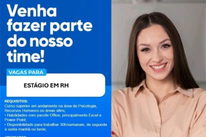 Vaga de estágio para RH