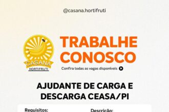 Vaga para Ajudante de Carga e Descarga Ceasa em Teresina