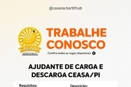 Vaga para Ajudante de Carga e Descarga Ceasa em Teresina