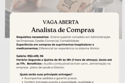 Vaga para Analista de Compras