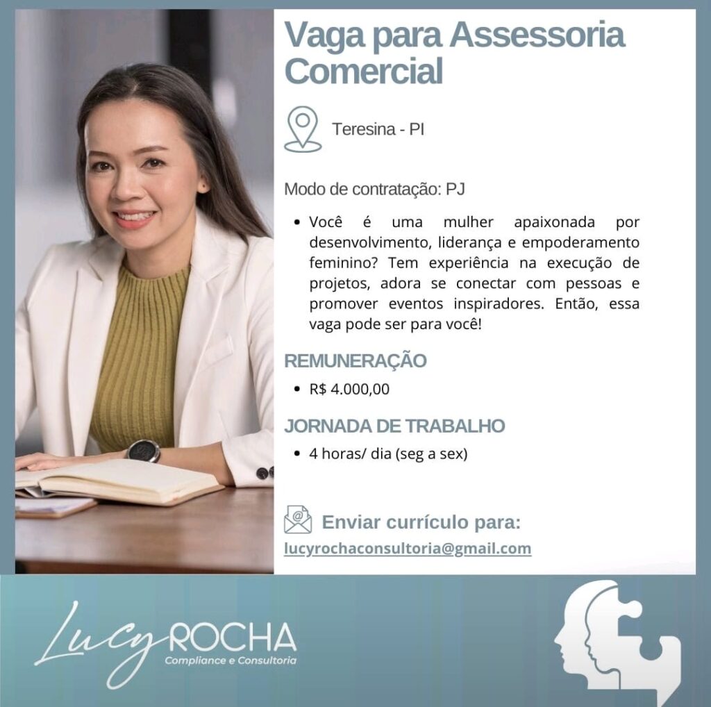 Vaga para Assessoria Comercial