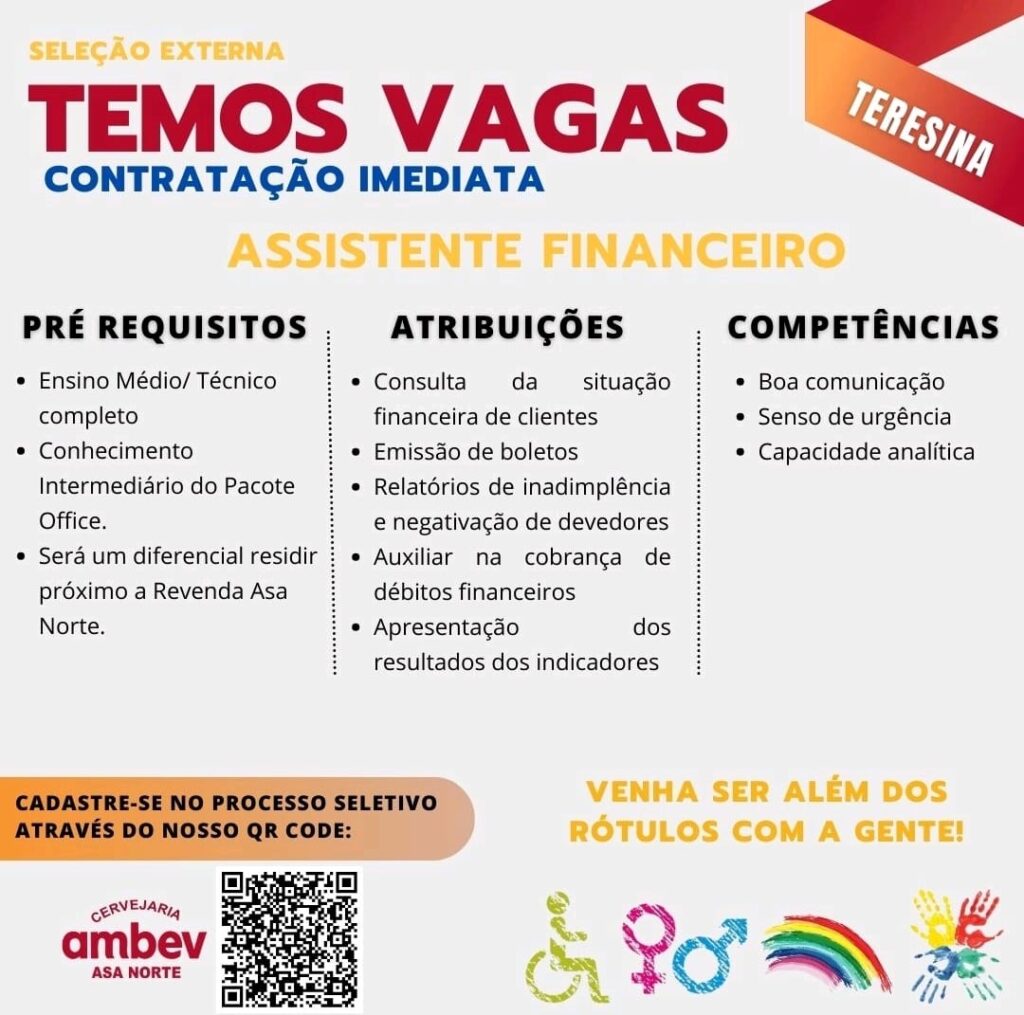 Vaga para Assistente Financeiro