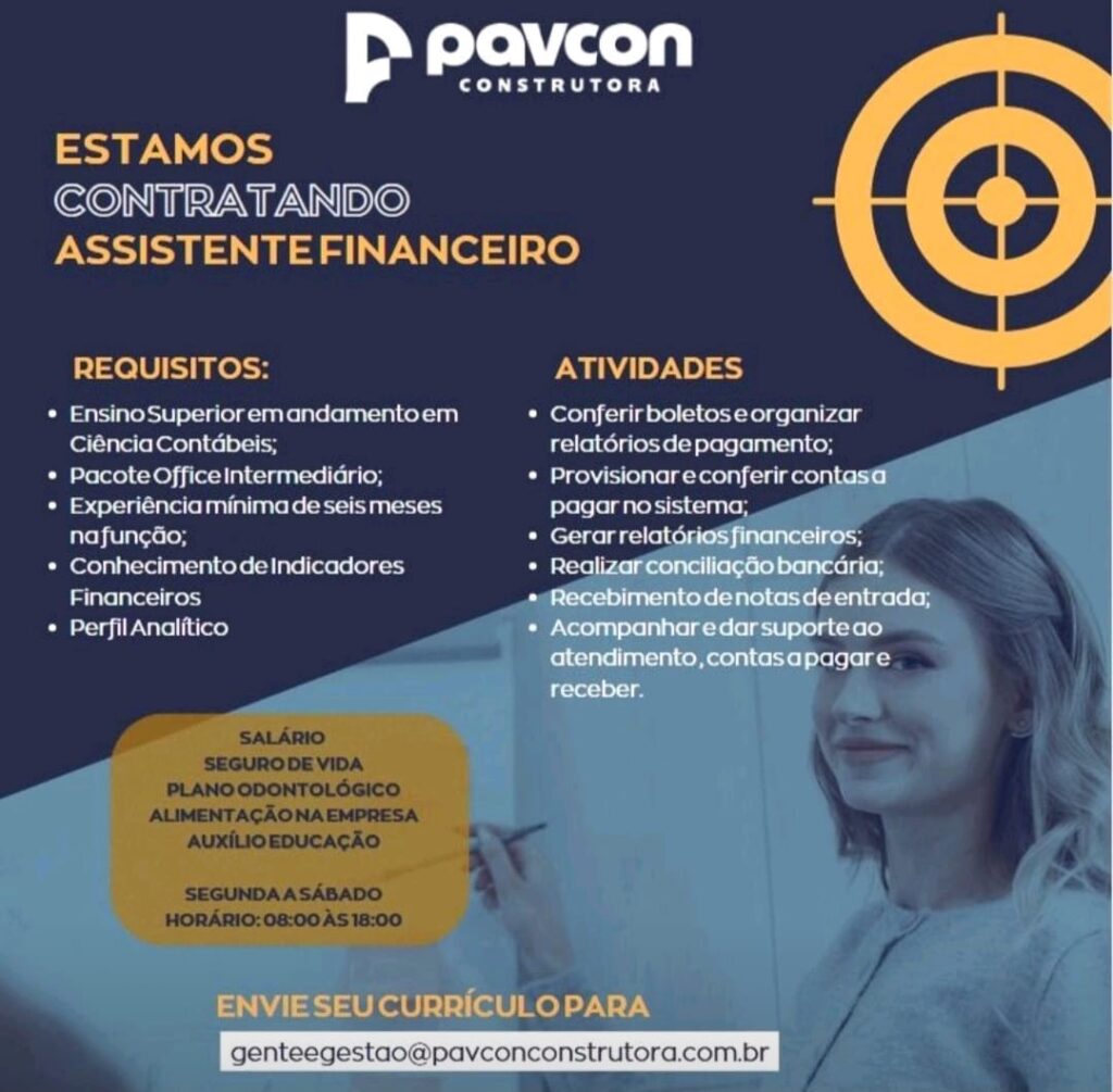 Vaga para Assistente Financeiro