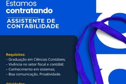 Vaga para Assistente de Contabilidade