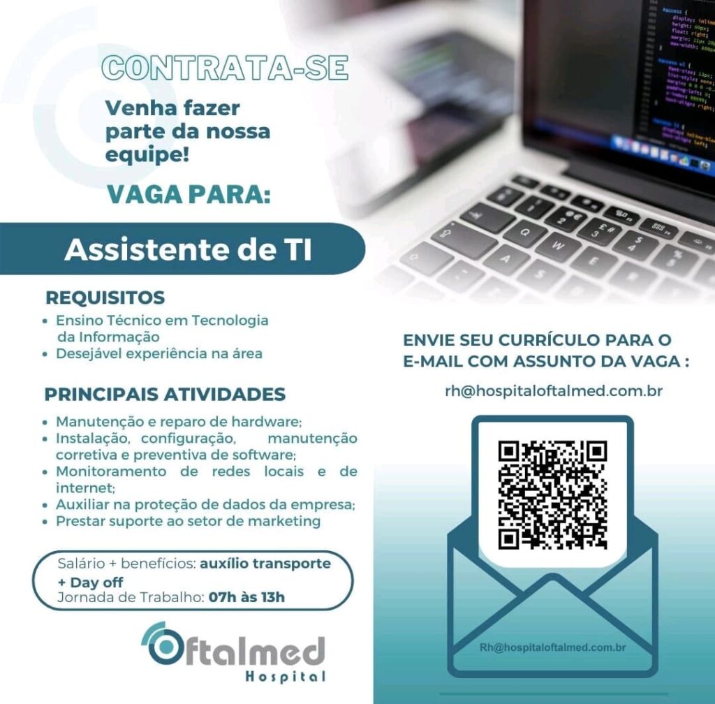 Vaga para Assistente de TI