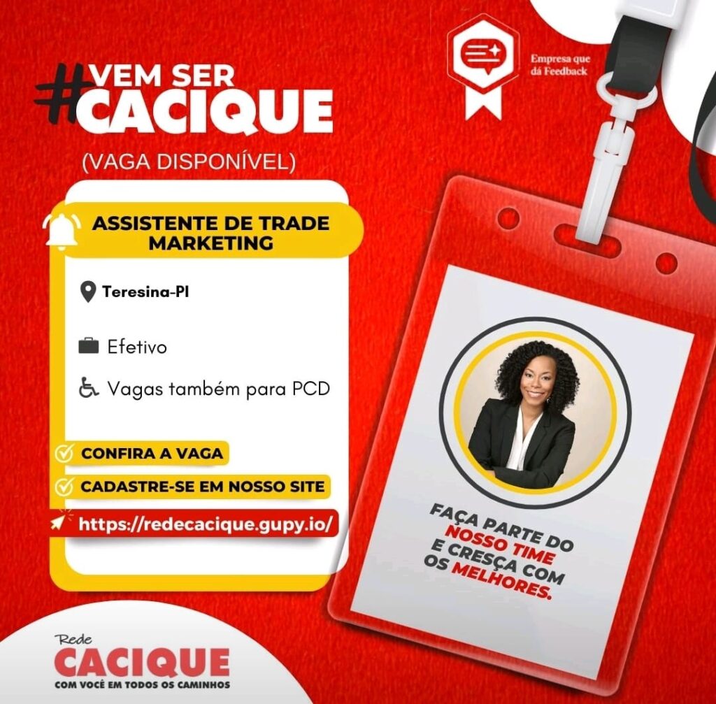 Vaga para Assistente de Trade Marketing