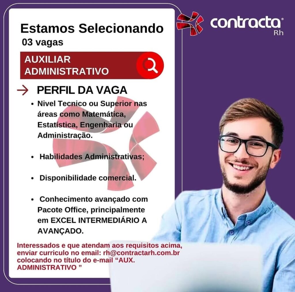 Vaga para Auxiliar Administrativo