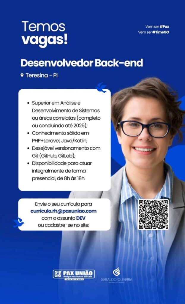 Vaga para Desenvolvedor Back-End