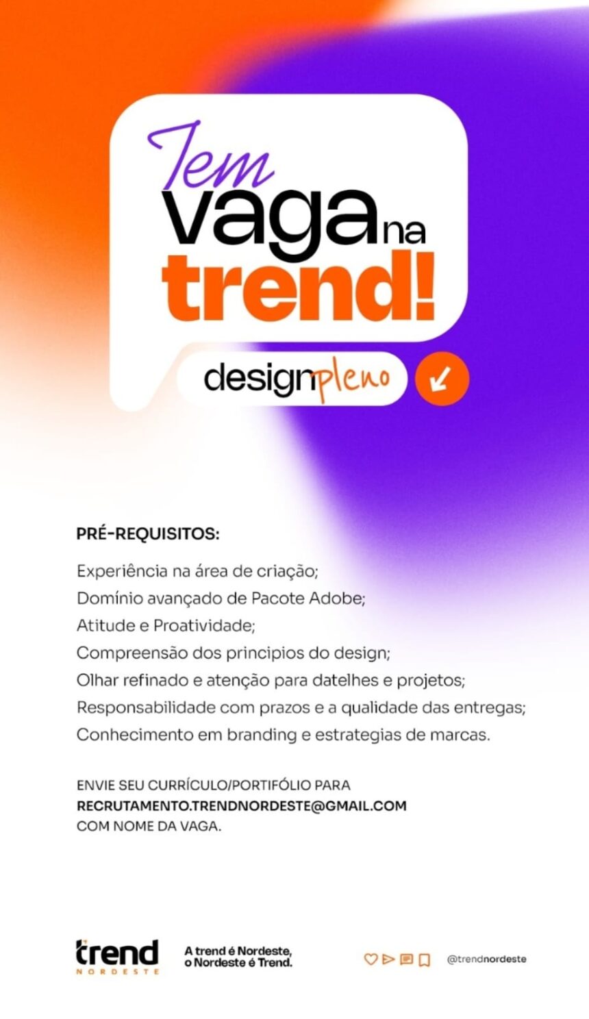 Vaga para Design Pleno