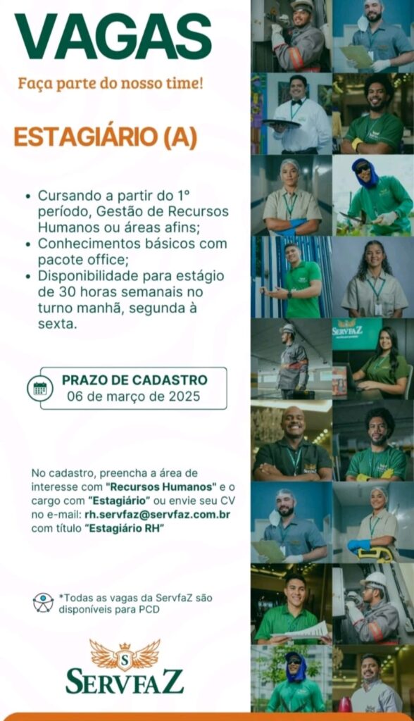 Vaga para Estagiário(a)