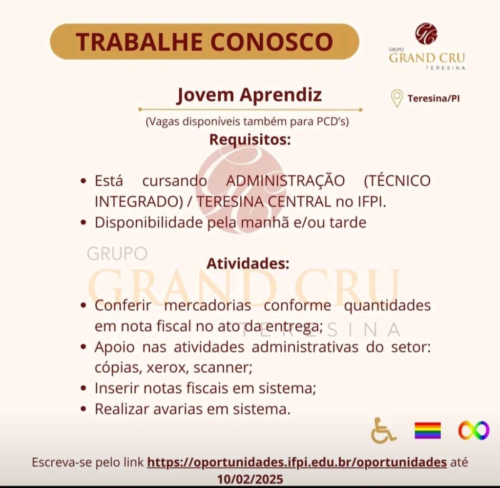 Vaga para Jovem Aprendiz