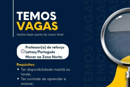 Vaga para Professor(a) de Reforço