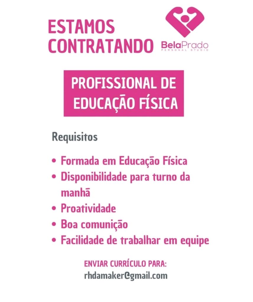 Vaga para Profissional de Educação Física