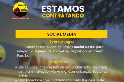 Vaga para Social Media