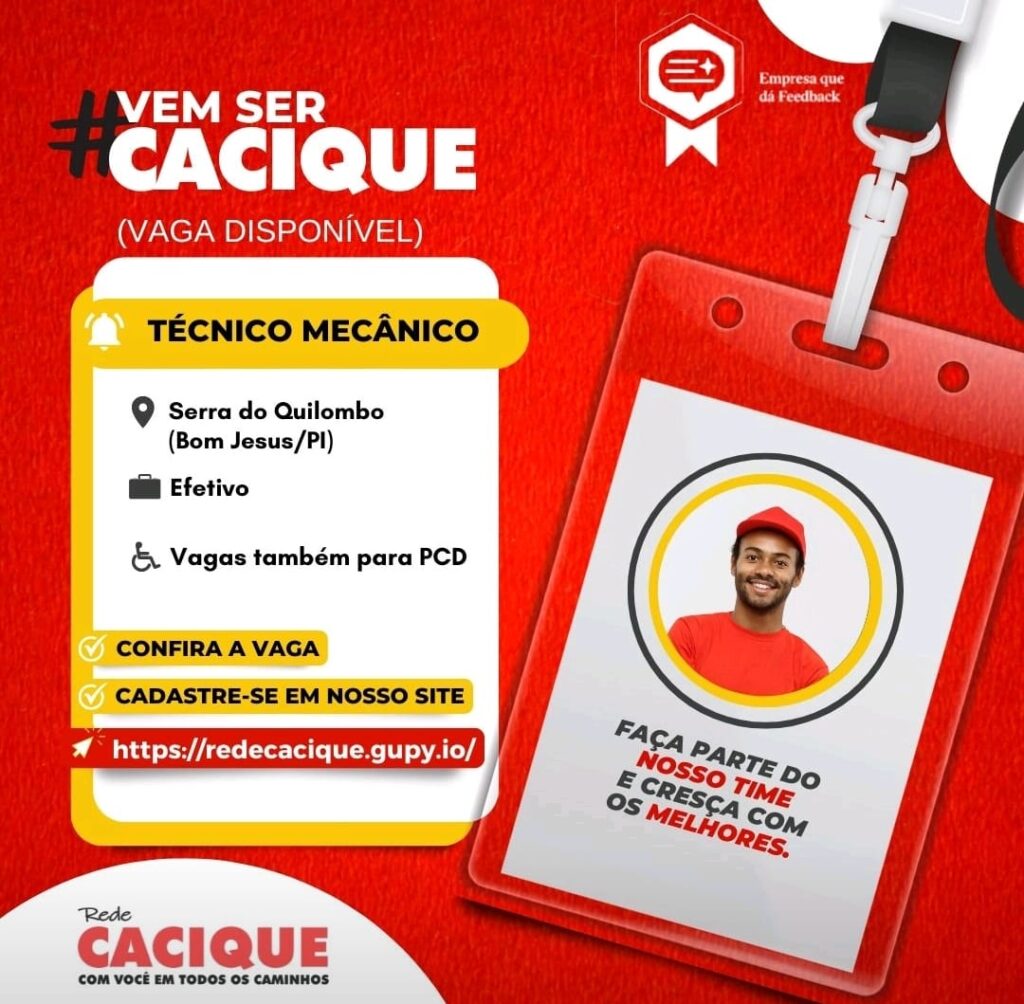 Vaga para Técnico Mecânico