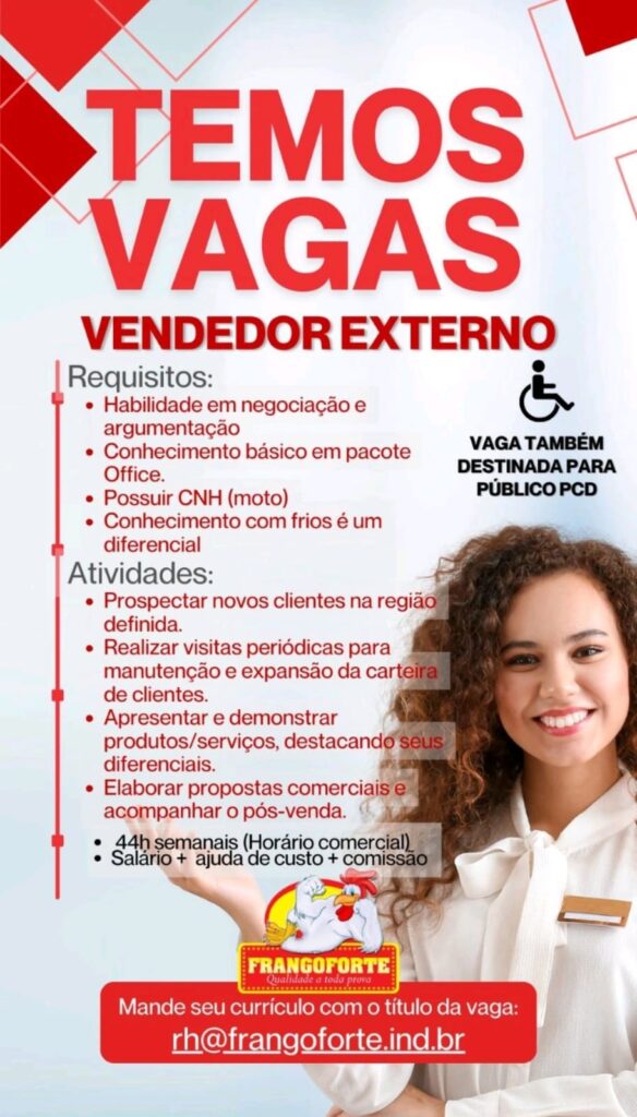 Vaga para Vendedor Externo