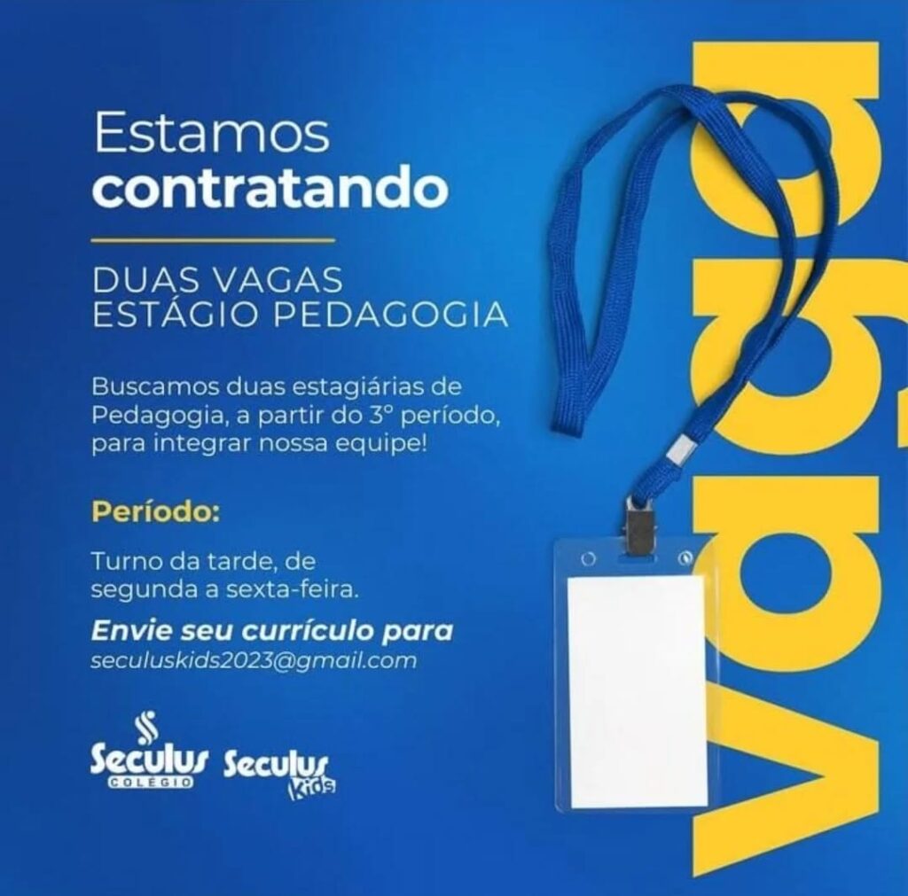 Vagas de Estágio para Pedagogia