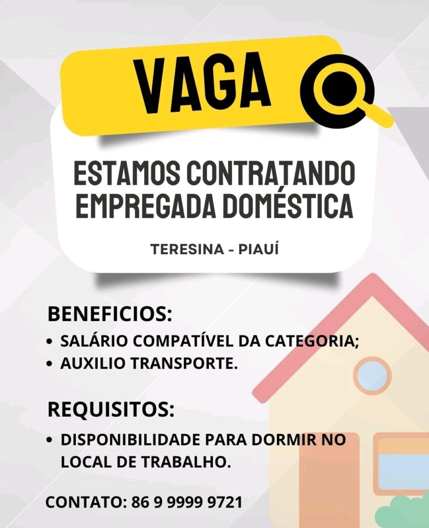 Vaga para Empregada Doméstica