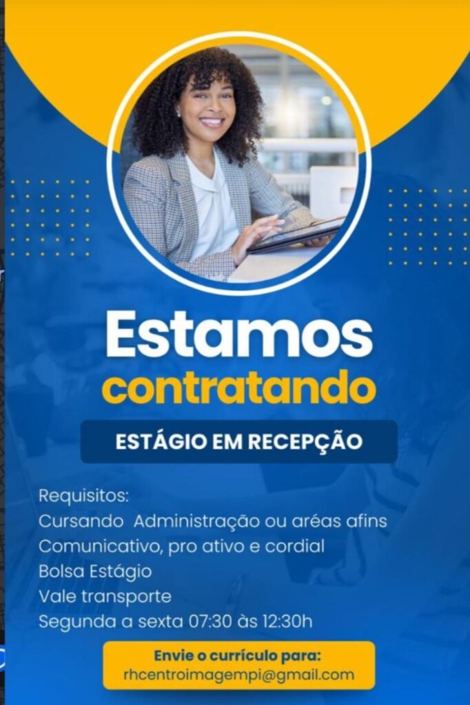Vaga de Estágio para Recepção