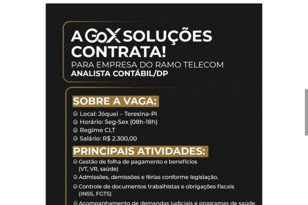 Vaga para Analista Contábil