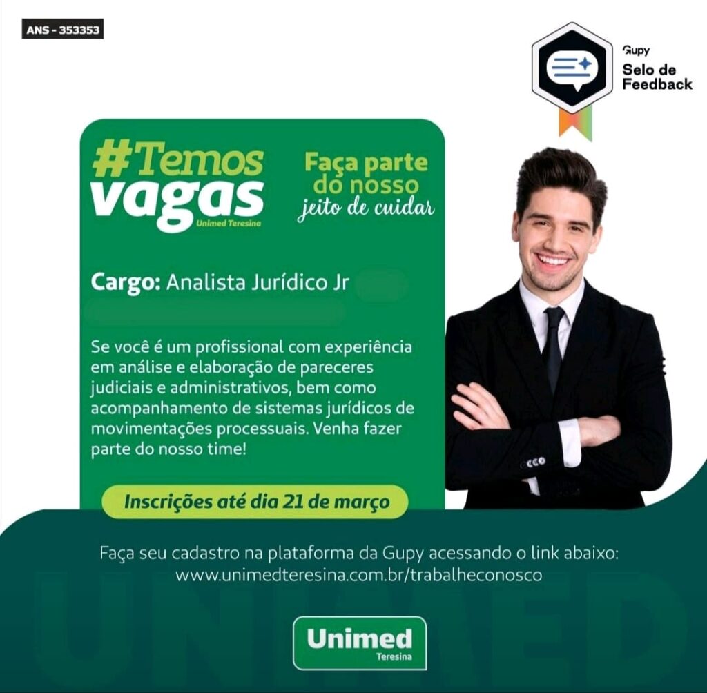 Vaga para Analista Jurídico Jr