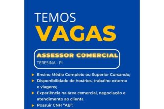 Vaga para Assessor Comercial