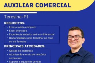 Vaga para Auxiliar Comercial