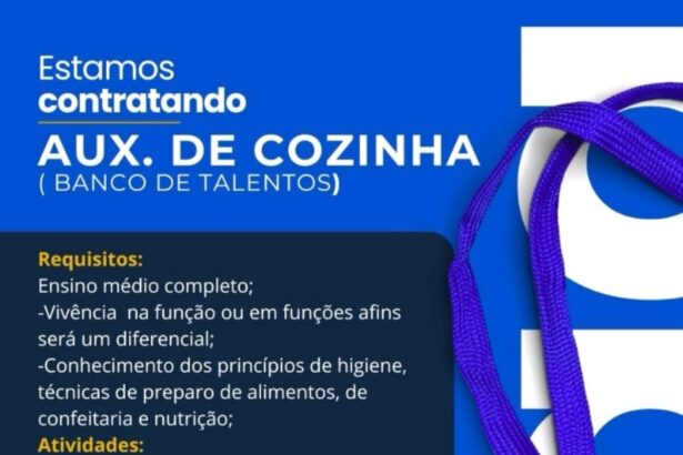 Vaga para Auxiliar de Cozinha