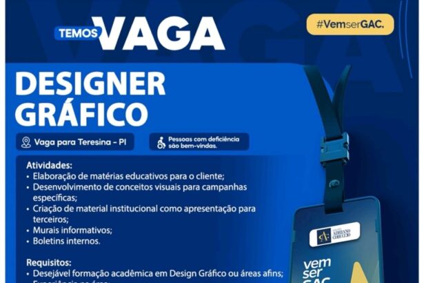 Vaga para Designer Gráfico