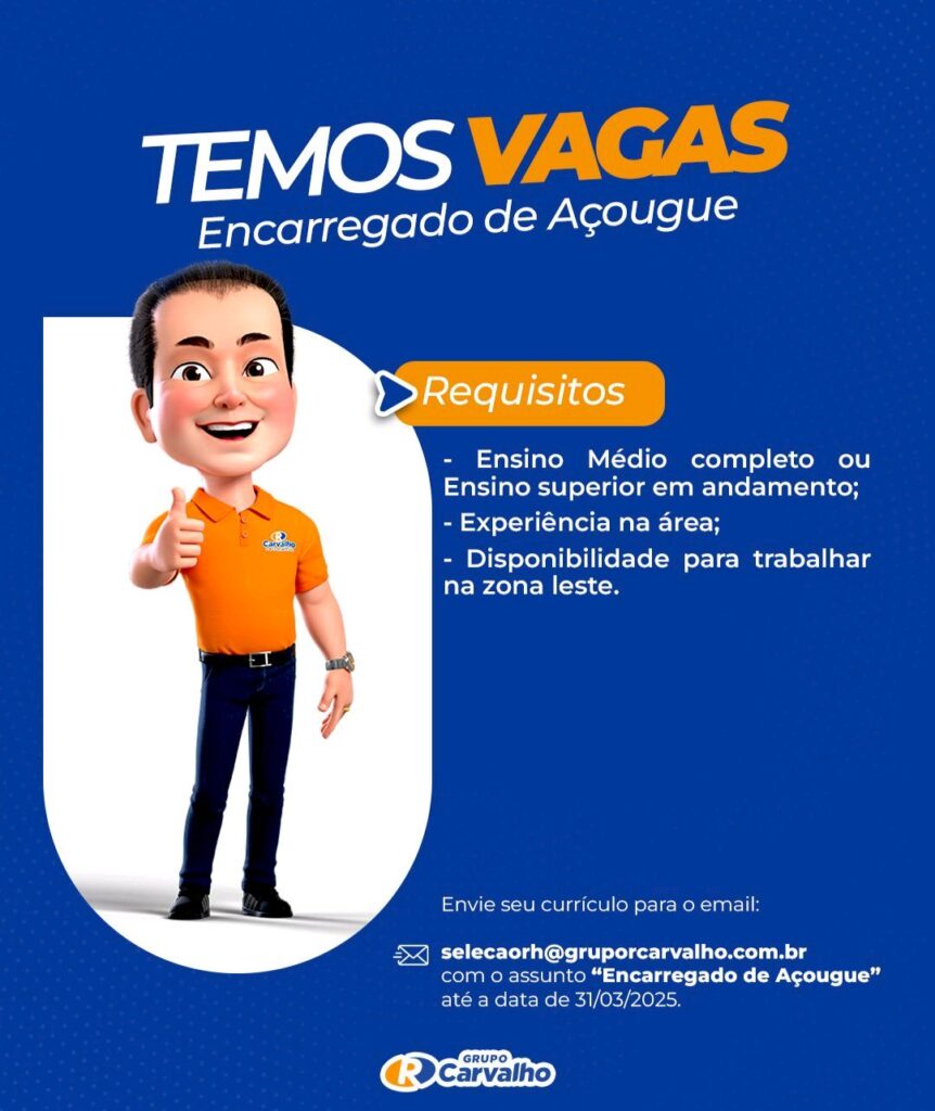 Vaga para Encarregado de Açougue