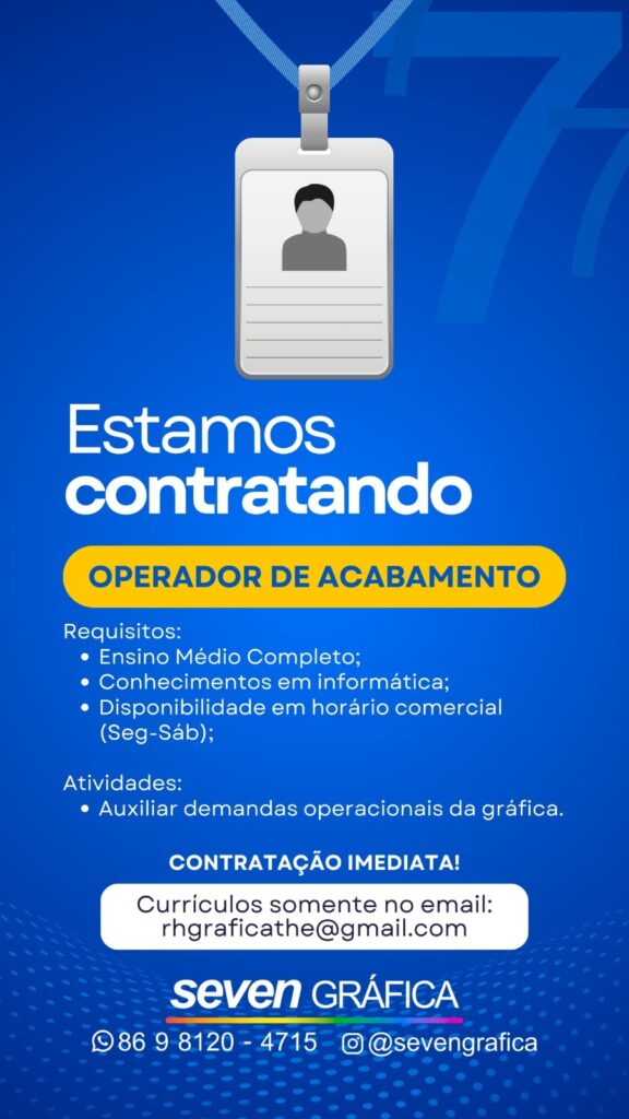 Vaga para Operador de Acabamento