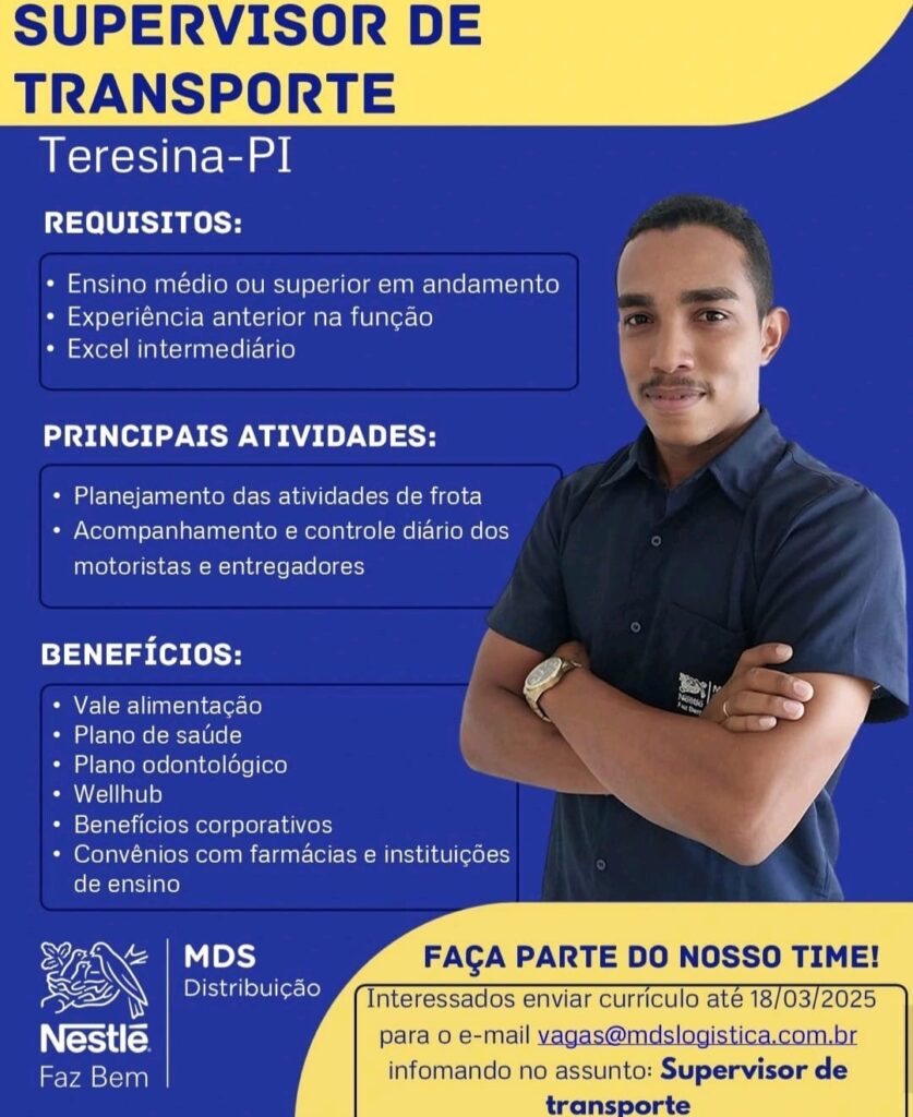 Vaga para Supervisor de Transporte