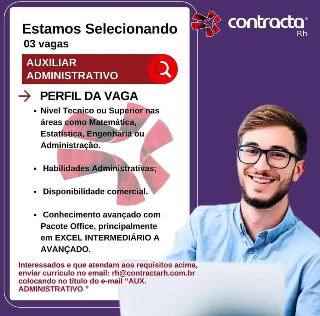 Vagas para Auxiliar Administrativo