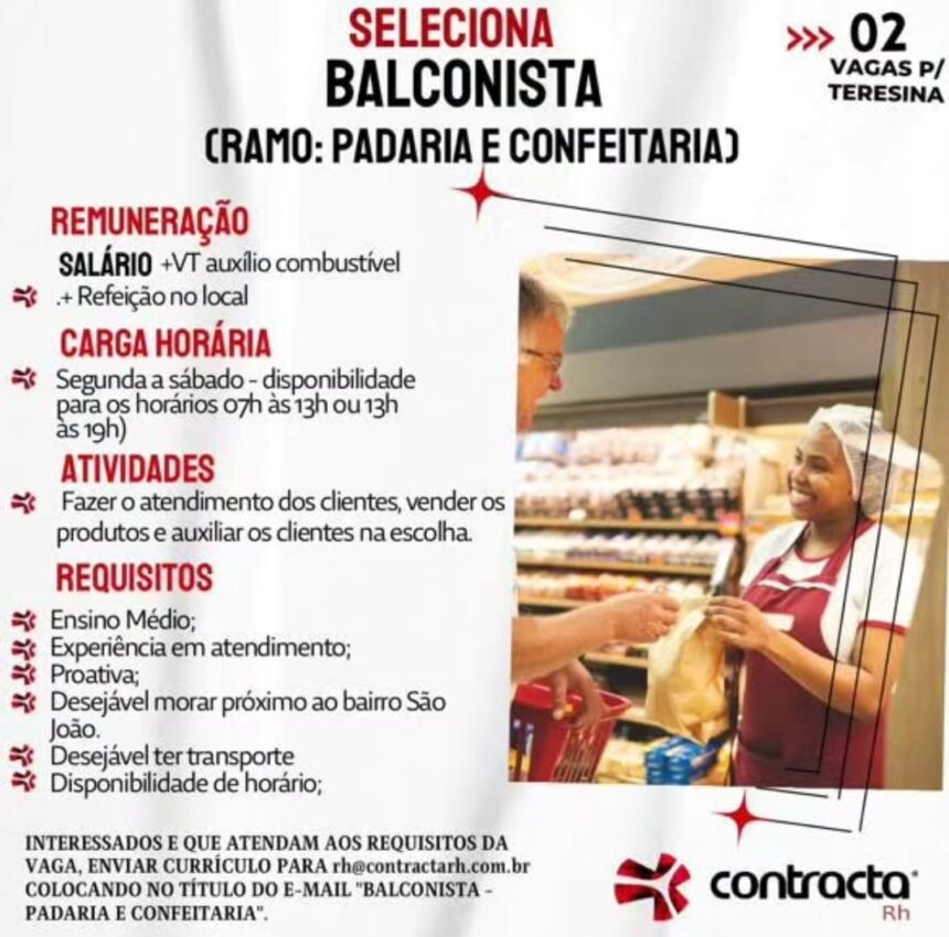 Vagas para Balconista
