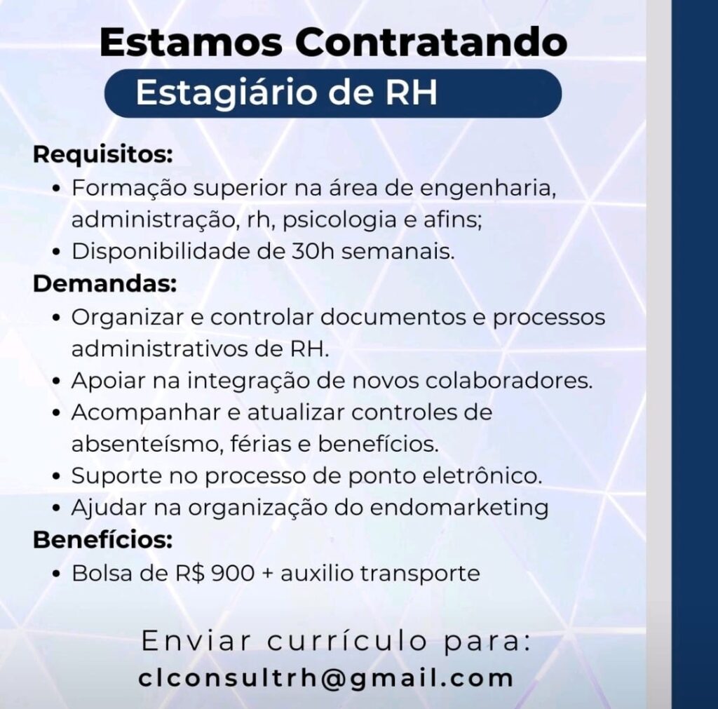 Vaga de Estágio para RH