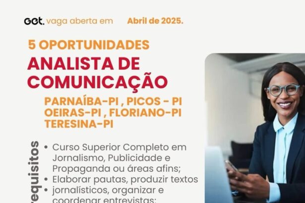 Vaga para Analista de Comunicação