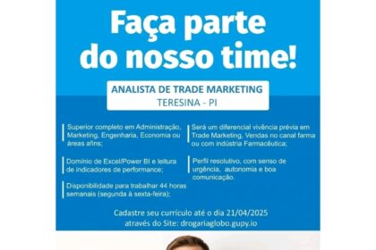 Vaga para Analista de Trade Marketing