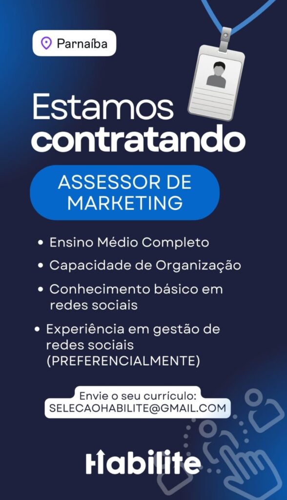 Vaga para Assessor de Marketing
