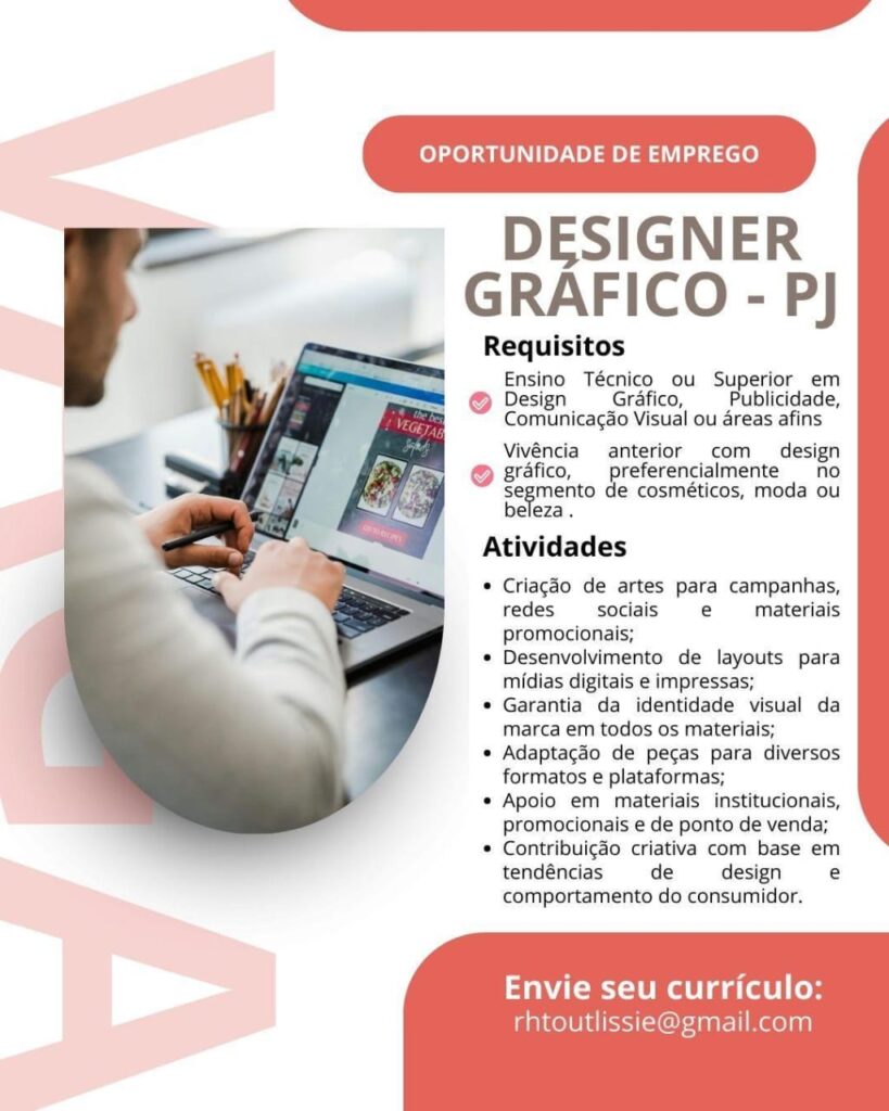 Vaga para Designer Gráfico