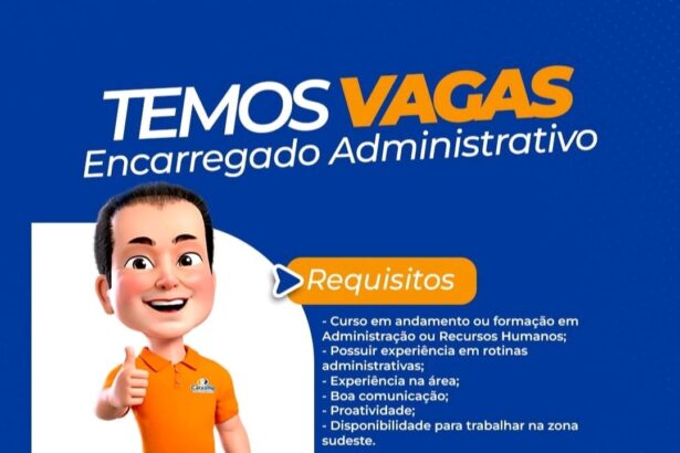 Vaga para Encarregado Administrativo